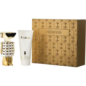 Paco Rabanne Fame Set-Eau De Parfum Refillable Spray 2.7 Oz & Body Lotion 3.4 Oz For Women