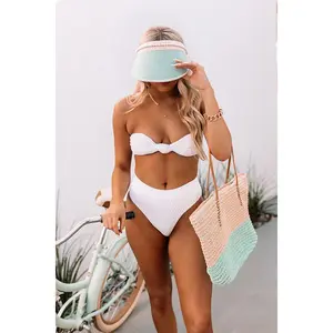 Tranquil Tides High Waist Bikini Bottom in White