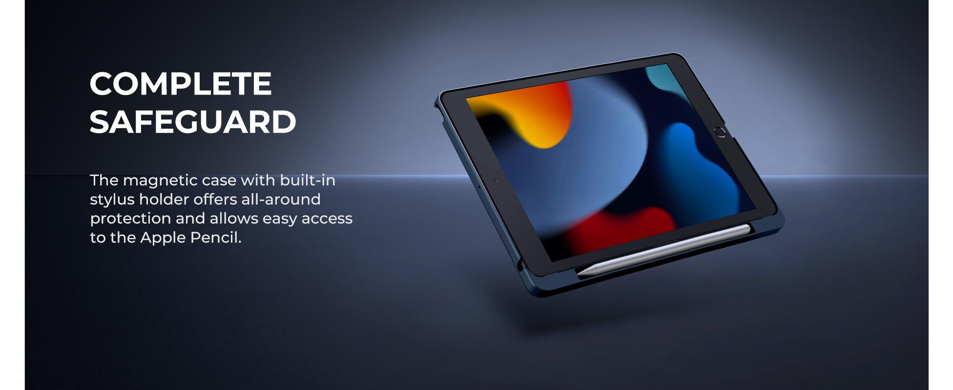 Dexnor for iPad 9th Generation Case with Keyboard Floating Cantilever Magnetic Stand Multi-Touch Trackpad Backlit Pencil Holder Magic Style Keyboard Case for iPad 9th/8th/7th Gen 10.2 inch