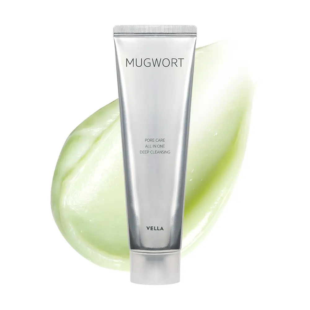 [VELLA] Mugwort Deep Cleansing Balm | Hydrating Makeup Remover with Mugwort Extract | Deep Pore Care & Sebum Control | Melting Balm-to-Oil Texture | All Skin Types, 2.70 fl oz (80mL)