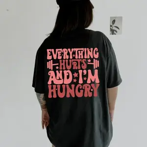 Everything Hurts And I'm Hungry Shirt, Workout Gym Shirt, Gym Club Comfort Color Shirt, Gym Lover Tshirt, Gym Weightlifting Shirt, Pump Gym Lover TeePlus Size