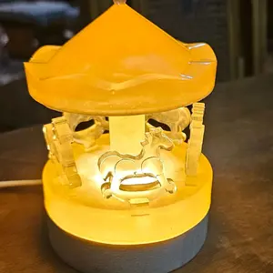 Resin Carousel Light - Unique Design, Ideal for Home Decor, Perfect for Any Room