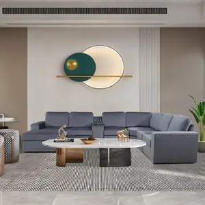 Modern Dark Grey Microfiber 8-Piece Sofa Set Ultra Soft Comfortable Living Room Furniture Home Theater Seating