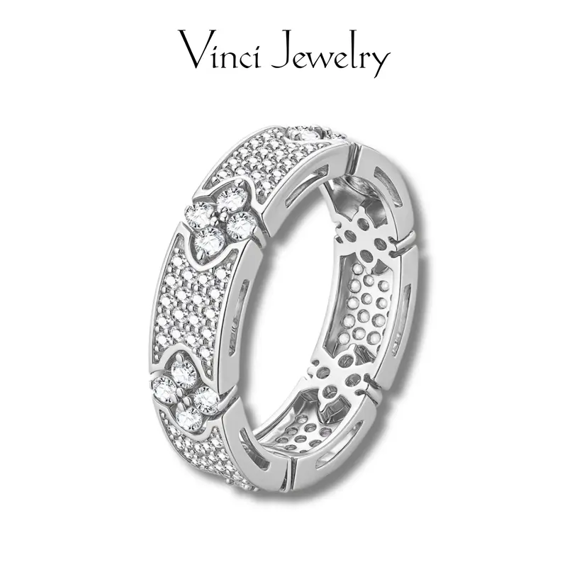 925 Sterling Silver Luxury Full Eternity Flower Crystal Ring Elegant Sparkling Band for Women Wedding Anniversary Promise Engagement Gift Minimalist Stackable Everyday Jewelry Birthday Party Date Night Fashion Statement Luxury Look for He