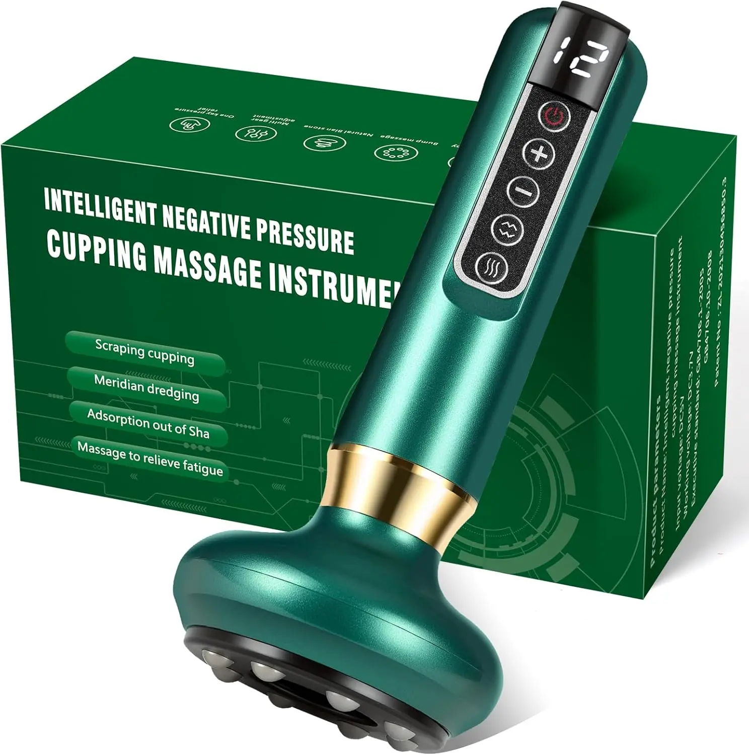 Professional Electric Cupping Massager Set with Accessories, Care Machine for Beauty and Self-Care that Relieves Fatigue with Negative Pressure, Made from ABS Plastic