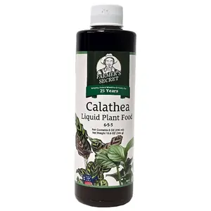 Farmer's Secret Calathea Liquid Plant Food Fertilizer (8oz) - Super Concentrated - 6:5:3 Ratio - Promotes Growth and New Shoots