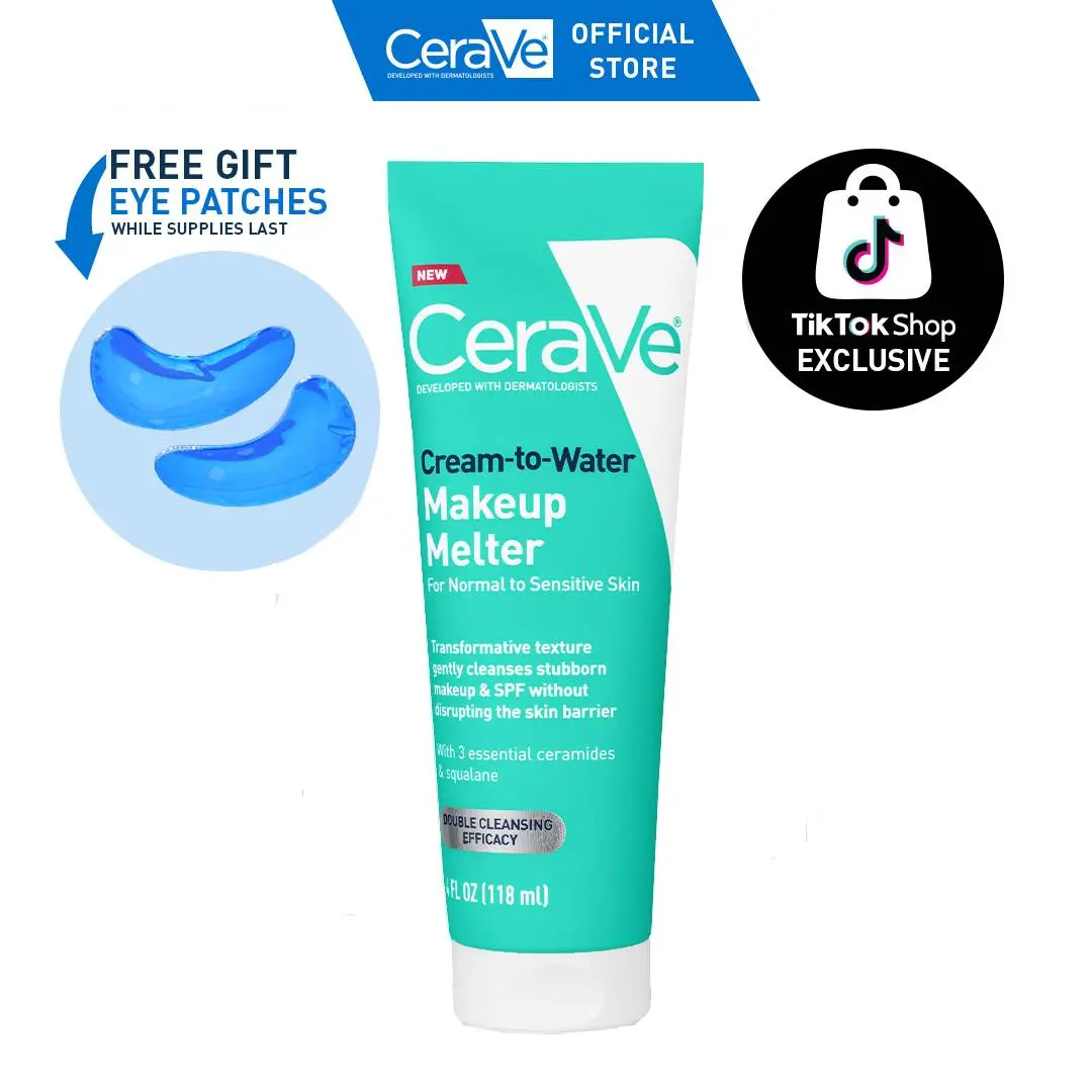 CeraVe Make-Up Melter | Waterproof Makeup Remover | Deep Cleansing Balm | Essential Ceramides | 4 oz