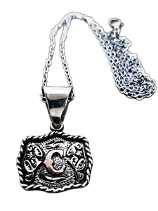 Initial PetiteBuckle Handmade Pendant Necklace Jewelry Copper Initial Free 18" Stainless Steel Chain Stylish Playful Charm