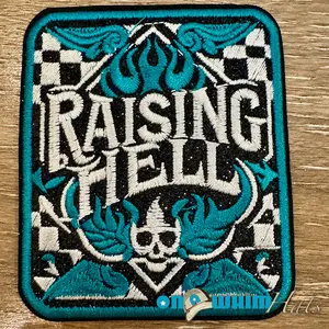 Raising Hell Embroidered Iron-On Patch