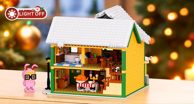 【Black Friday】TENHORSES Christmas Story House Building Blocks Set with LED Light-Able Building Toys for Boys Girls Adults Perfect Gift for Christmas Home Decoration Ideal for Home Decoration creative blocks holiday building blocks