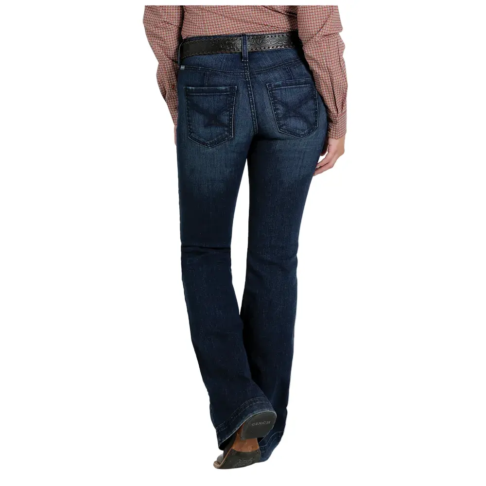 MJ81454080 Cinch Women's Lynden Mid Rise Trouser Jean - Rinse Wash