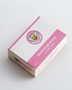 HubbyBee Glush Brightening Luxury Soap 135g - Enriched with Coconut Oil Niacinamide Snail Extract Arbutin & Aloe Vera for Soft Luminous Skin