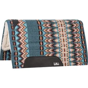 Classic Equine Sensorflex Wool Saddle Pad - 1" Heavy Wool Felt Center, Wool Fleece Bottom, 100% Wool Top