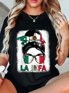 100% Cotton Unisex Shirt, Women's Mexican Flag Fun May 5th Mother's Day T-shirt
