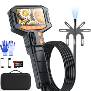 SHEKAR New Two-Way Borescope Camera with Light 8mm Industrial Endoscope Inspection Snake Camera 0.33in Articulated Probe 5FT