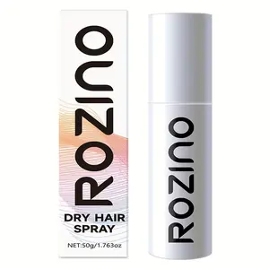 ROZINO Fluffy Shape Dry Spray Haircare 50g White Bottle Lightweight No-Rinse Voluminous Hairstyle Portable Daily Styling for Men Coconut Oil Infused Coconut