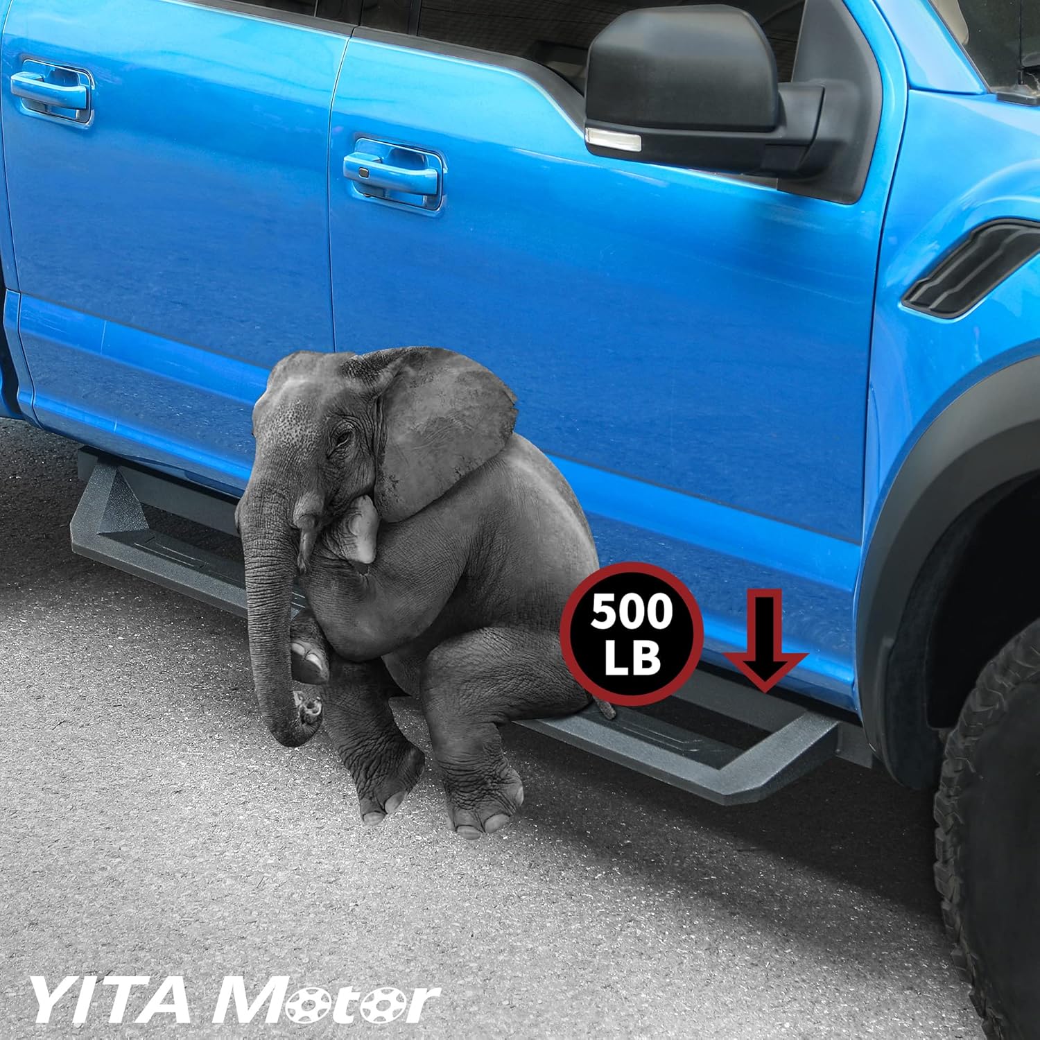 YITAMOTOR Drop Side Steps Compatible with 2009-2018 Dodge Ram 1500 & 2010-2024 2500 3500 Crew Cab, 2019-2024 1500 Classic, Off-Road Running Boards, Black Powder Coated Nerf Bars Heavy Duty Aluminum
