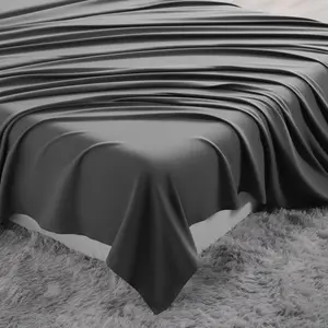 Microfiber Flat Sheet Only – Soft & Smooth Top Sheet, Wrinkle-Free Hotel Style Bedding, Easy Care Solid Color