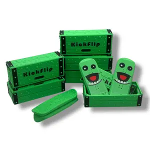 Kickflip Pickle Deck Magnetic Fidget with Crate - 3d Printed Fidgety Fun