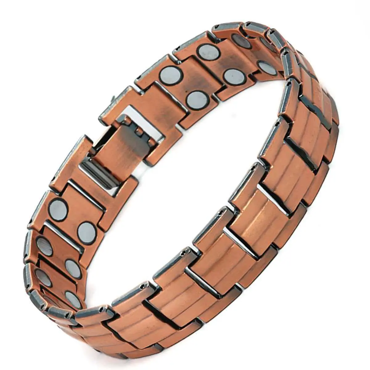 Men's Retro Copper Magnetic Bangle - Minimalist Adjustable Cuff with 3800 Gauss Effective Magnetic Properties, Daily Wearable Accessory, Valentine’s Day Gift for Adult Men, All Seasons, Elegant Fashion Accessory