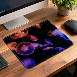 “Glow in the Dark Jellyfish Mouse Pad - Upgrade Your Setup!  | Non-Slip Base & Stitched Edge | Perfect Control for Work & Gaming | #GamingGear #DeskSetup”