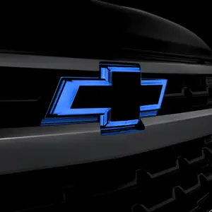 Illuminated RGB LED Chrome/Black Bowtie Grille Emblem for Chevrolet Silverado 2014-15,1500, 2016-19 2500/3500 Car Decals Car Truck Decal