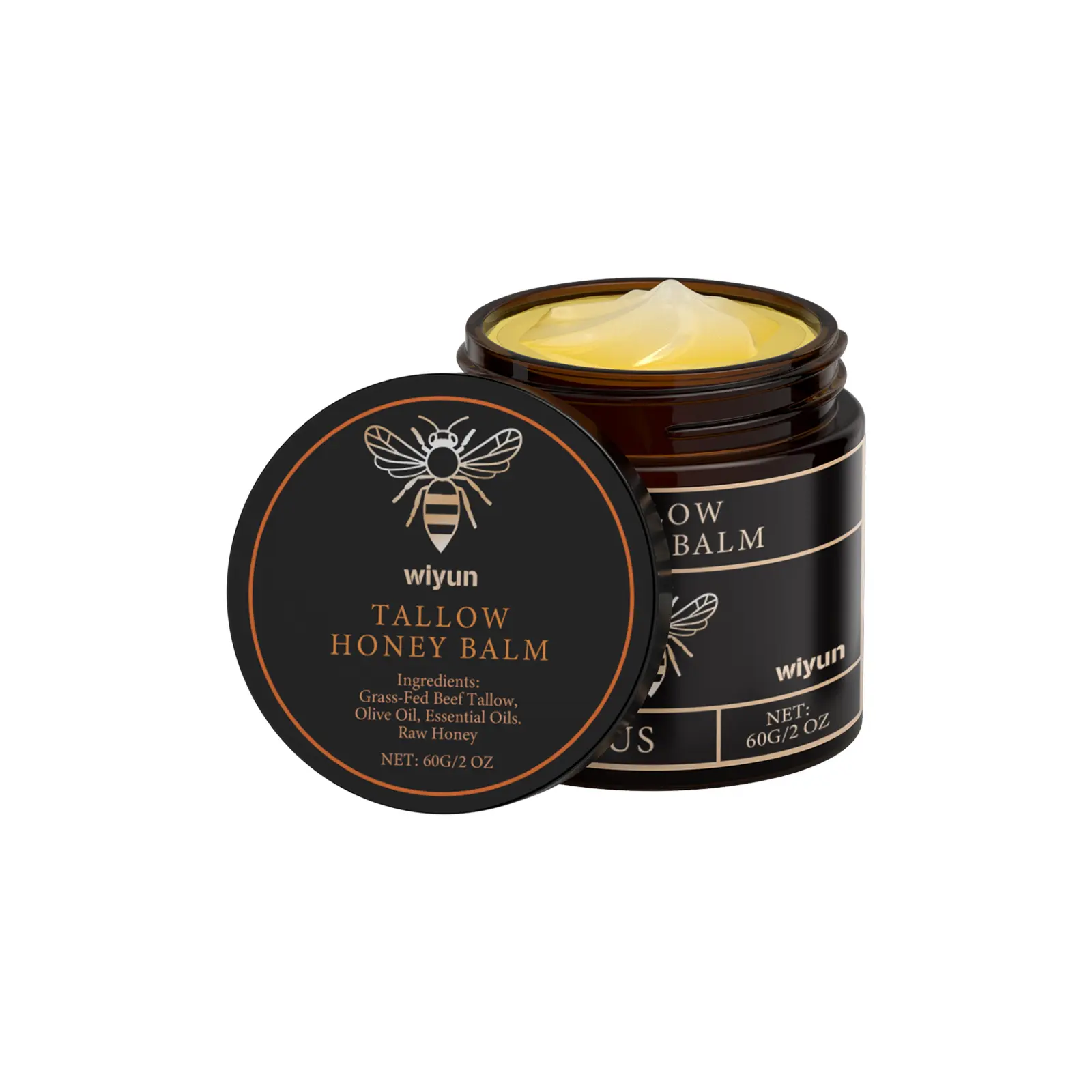 Beef Tallow & Honey Moisturizing CreamGentle Hydrating & Nourishing, Lightweight Non-Greasy Formula for Smooth, Supple Skin