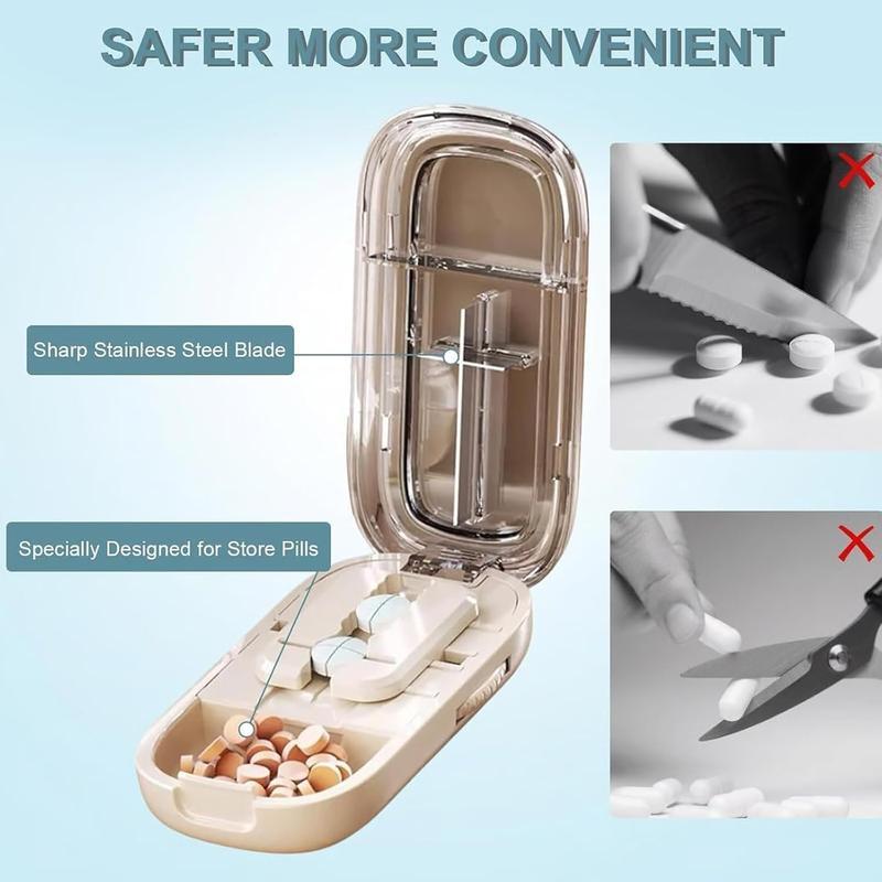 【Spring & Easter】Adjustable Pill Cutter and Splitter for Multiple Pills, Designed for Small and Tiny Tablets with Precise Alignment Functionality,pills organizer case Calcium Capsule,storage organization，Pill Splitter