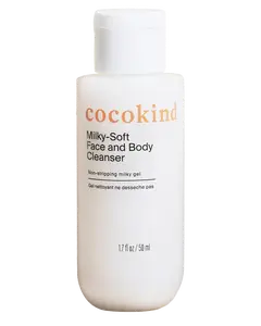 travel-size milky-soft face and body cleanser