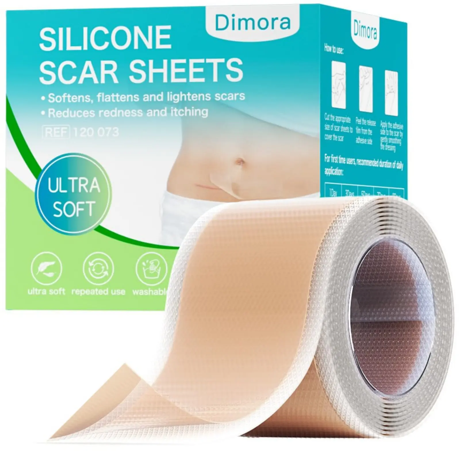 Dimora Medical-Grade Silicone Scar Sheets, Cuttable Hypoallergenic Scar Tape Roll,for Post-Surgery Scar Repair, Wrinkle Care & Skin Discoloration Reduction tiktokshopbacktoschool