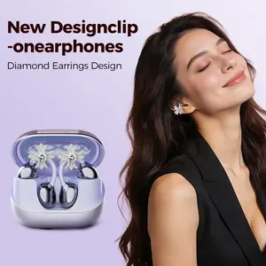 tiktokshopcreatorpicks headphones bluetooth  Clip On Wireless Headphones with 2025 Bluetooth 6.0 for Faster, Stable Connection & Low Power Use, 360° ACS Panoramic Sound, IPX5 Waterproof Audio Earbuds for Music & Calls, Charging Detachable Diamond