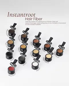 [RUBY VIBE CO] Instantroot Hair Fiber - 13 Color Shades for Instant Coverage & Long-Lasting Results - Easy Application & Portable for Thinning Areas
