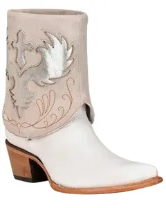 Corral Women's Lamb Wing And Cross Convertible Western Booties Snip Toe - C3932