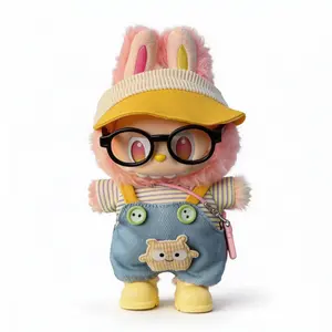 Nerd-Chic Clothing Set compatible w/ LabubuMonster 17cm - 5 pcs Overalls (NO DOLL)