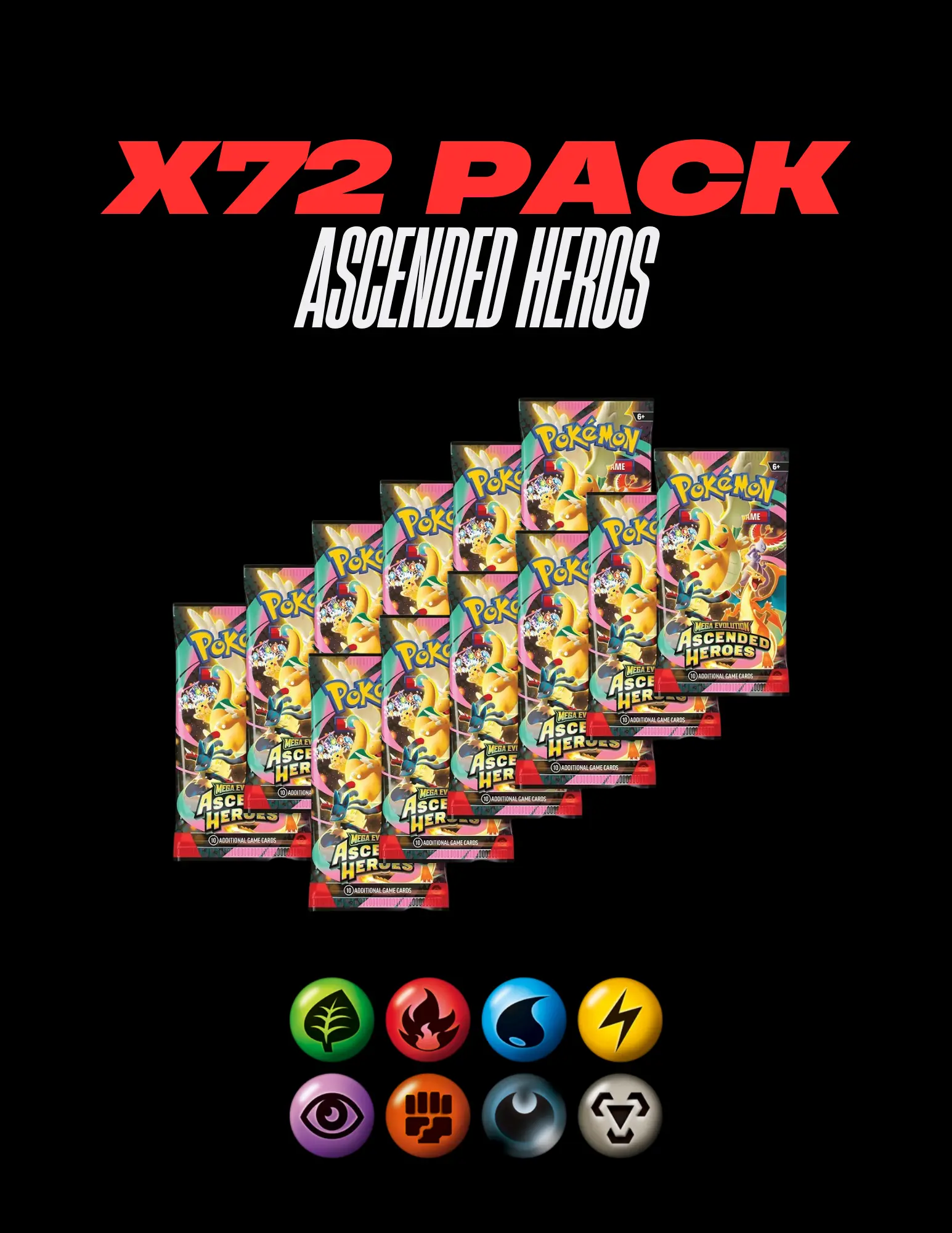 *LIVE RIP* POKEMON x72 PACK ASCENDED HEROES ENERGY BREAK SPOT