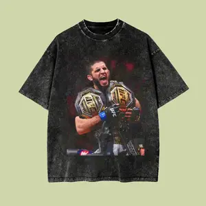 Islam Makhachev Double Champ T-Shirt, Vintage UFC Bootleg Graphic Sweatshirt, Dagestan Shirt, UFC Hoodie, MMA Gift, Gift for fan, Gift for him and her
