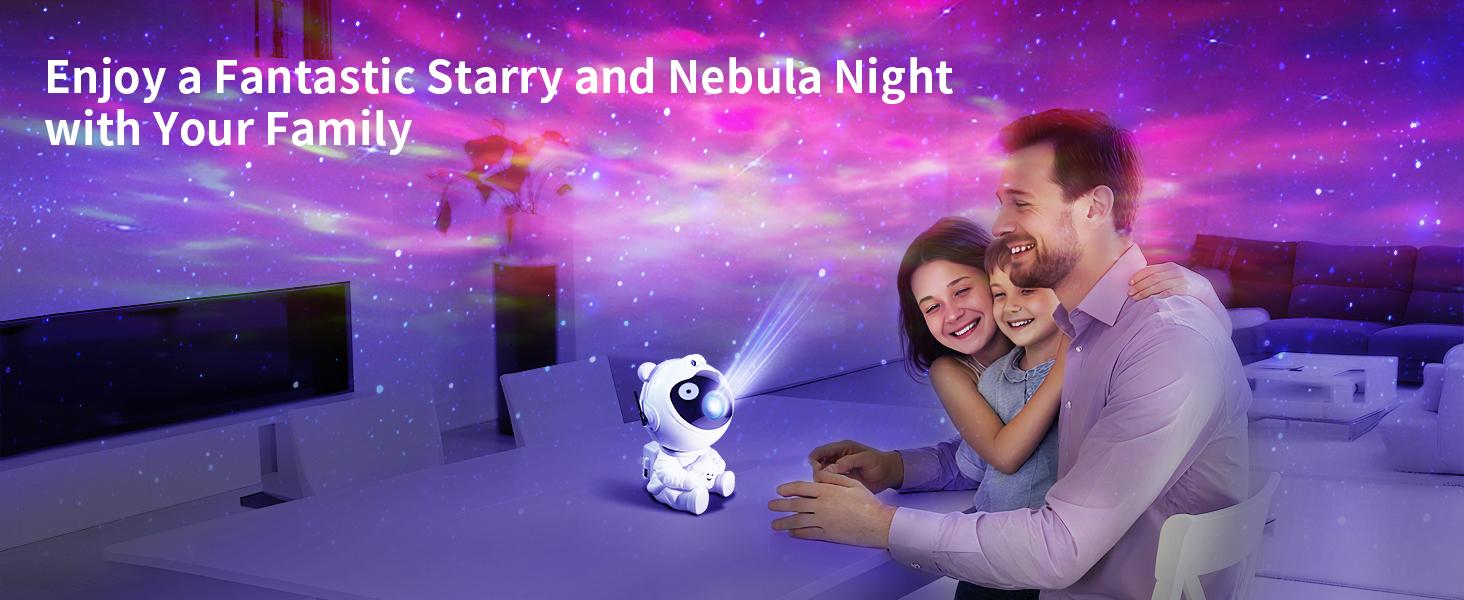 Astronaut Galaxy Projector Star Projector with Timer and Remote Galaxy Projector with Moon Lamp LED Nebula Night Lights