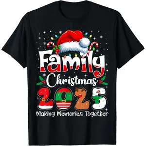 Family Christmas 2025 Matching Outfit Xmas Squad Santa T-Shirt