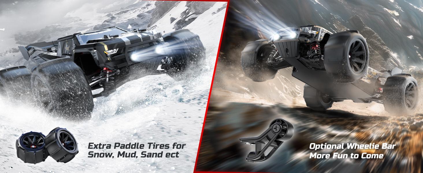 DEERC 1:14 Fast Brushless RC Cars, Max 50+ MPH, 2 3S Lipo Batteries 4x4 Waterproof RC Truck, All Terrain RC Truggy for Snow,Sand & Mud, Rock Crawler DEERC 1:14 Fast Brushless RC Cars, Max 50+ MPH, 2 3S Lipo Batteries 4x4 Waterproof RC Truck, All Terrain RC Truggy for Snow,Sand & Mud, Rock Crawler