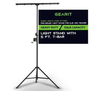 Pro Audio DJ Light Stand T-Bar & Par Can Tripod Hand Crank Lighting Solutions