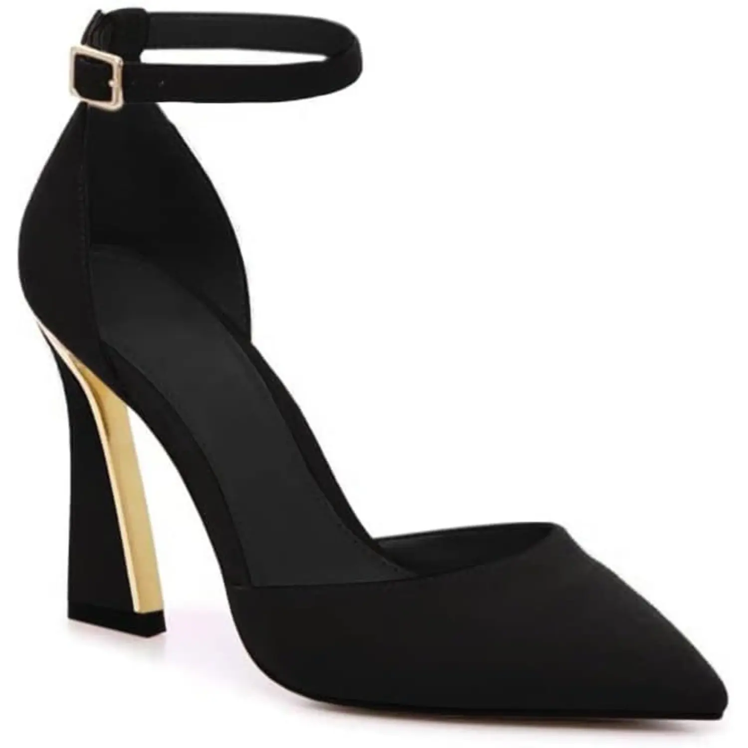 Coutgo Womens Pumps Point Closed Toe Heels Buckle Ankle Strap D'Orsay Heeled Sandals Elegant Party Shoes tiktokshopbacktoschool