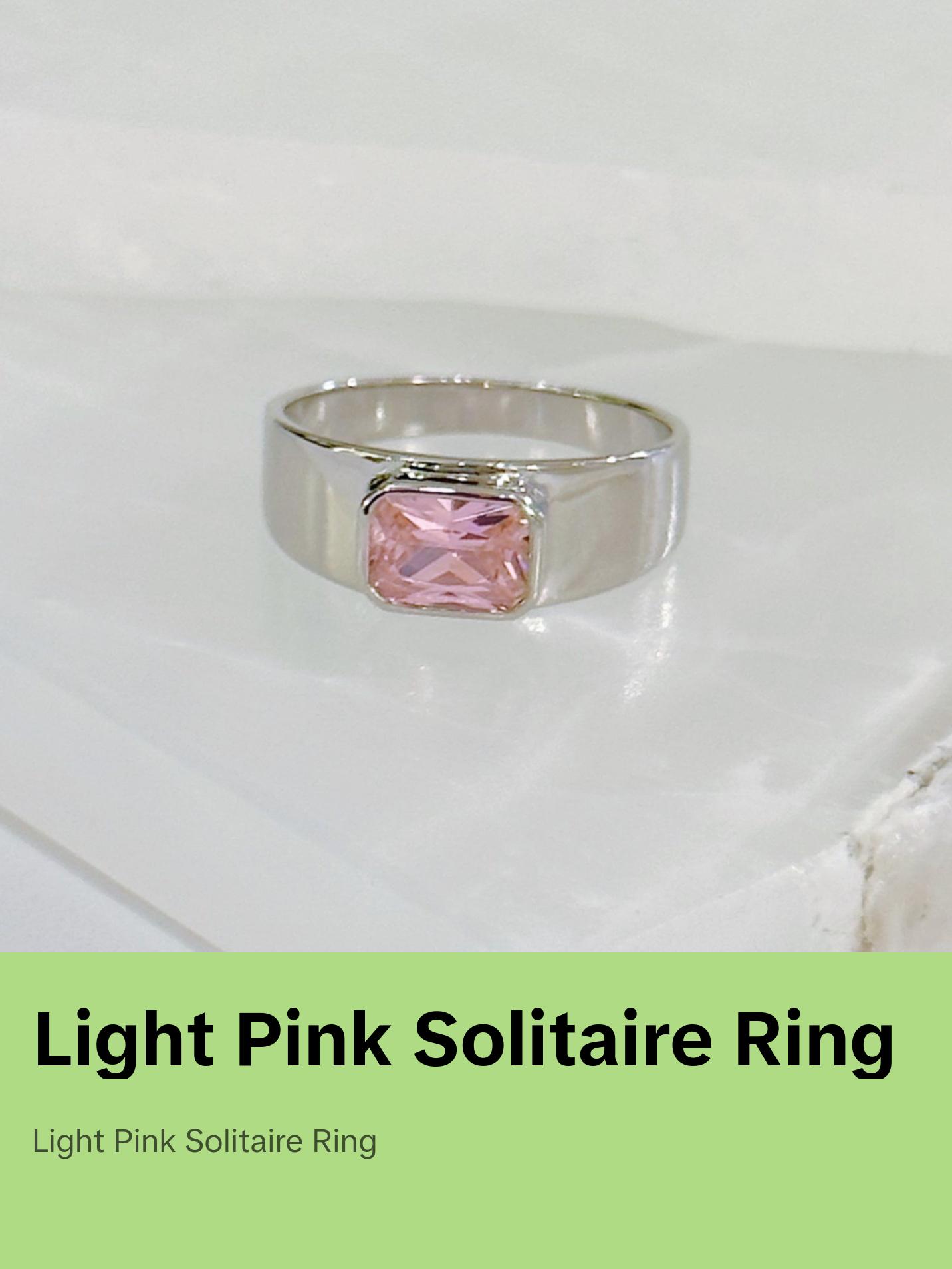 LIGHT PINK JEWEL SOLITAIRE ring