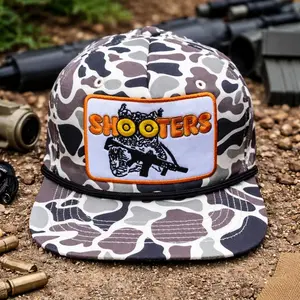 Hooters Owl Embroidered Patch Camo Hat, Rope Brim Camouflage Pattern Snapback, Ideal Snapback For Him