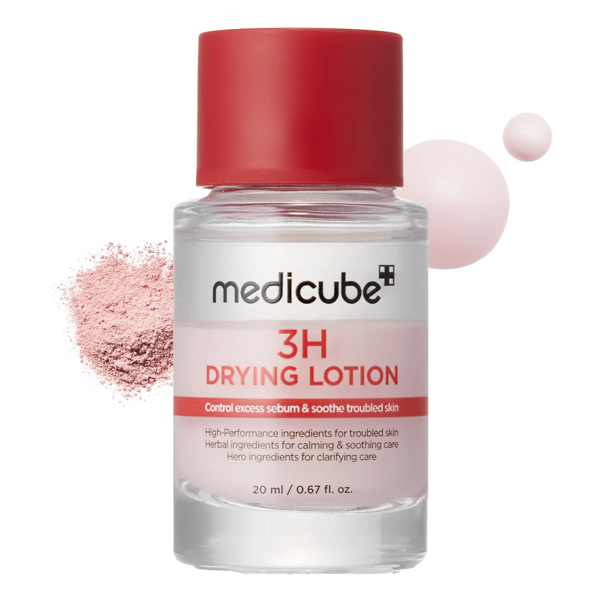 [medicube] 3H Overnight Drying Lotion | Targeted Spot Care for Troubled & Oily-Prone Skin | Calming & Soothing Care with Calamine, Centella & Tea Tree | Korean Skincare 20ml, 0.67 fl. oz.