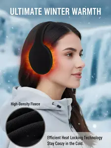 Ear Warmers Men Women Solid Polar Fleece Winter Earmuff