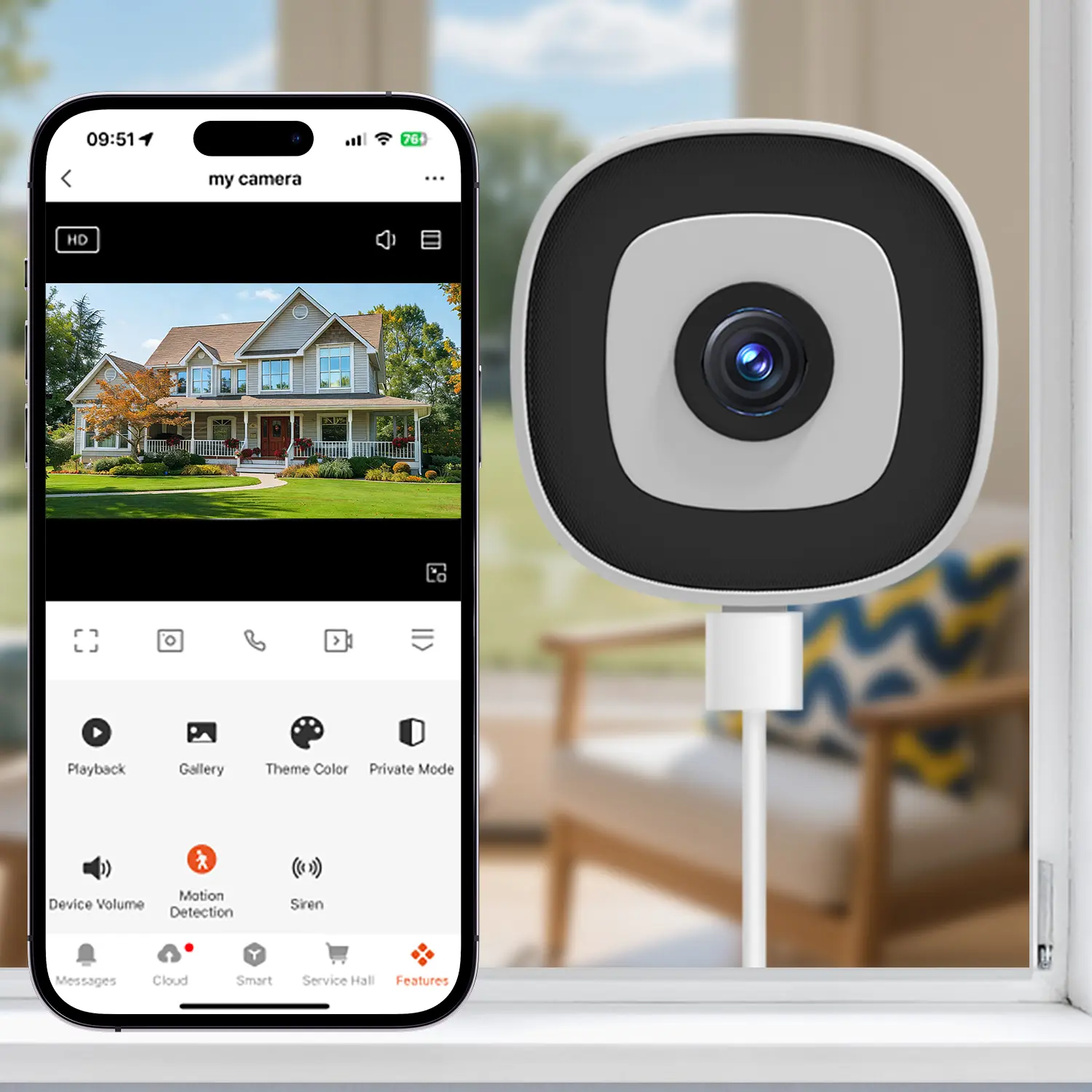 2K 3MP 2048P HD Peel-Stick Wireless Security Camera, Dual-Band 2.4GHz-5GHz WiFi Bluetooth Indoor Window Cam, ChroMax AI Color Night Vision, Local SD Card Monitoring, Person & Motion Detection, 24/7 Recording, Easy Quick Install