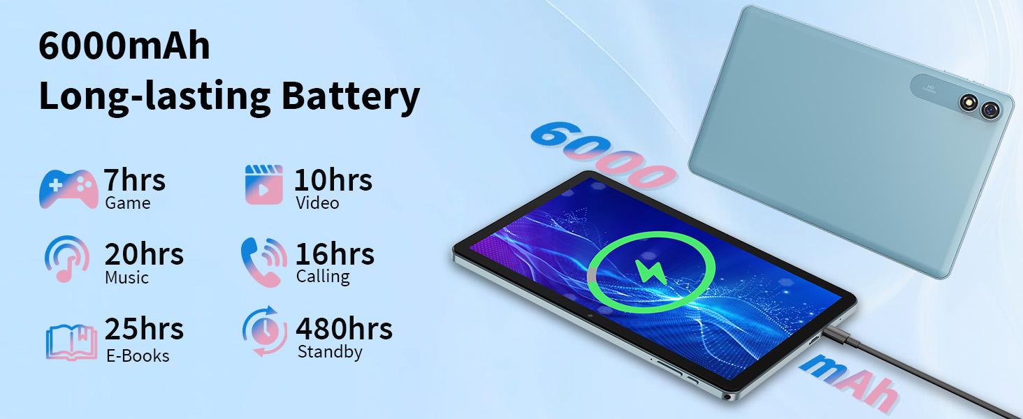 【TikTokShopSpringGlowUp】Relndoo Android 15 10.1 inch Tablet, 2.4G/5G WiFi, New Set with keyboard, Case, Mouse