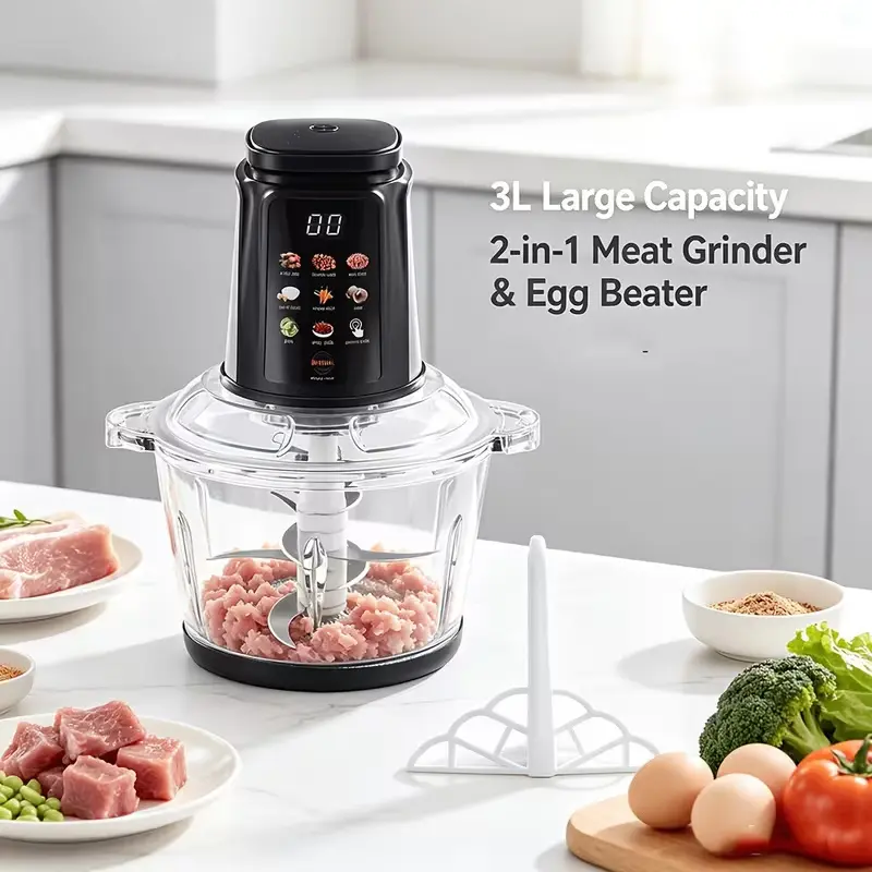Meat grinder electric machine, Food Processors, Meat mincer，Meat Grinder 4 Bi-Level Blades, mixer grinder electric, food grinder electric, garlic chopper electric, Mini Electric Food Chopper, for Baby Food, Meat, Onion, Vegetables
