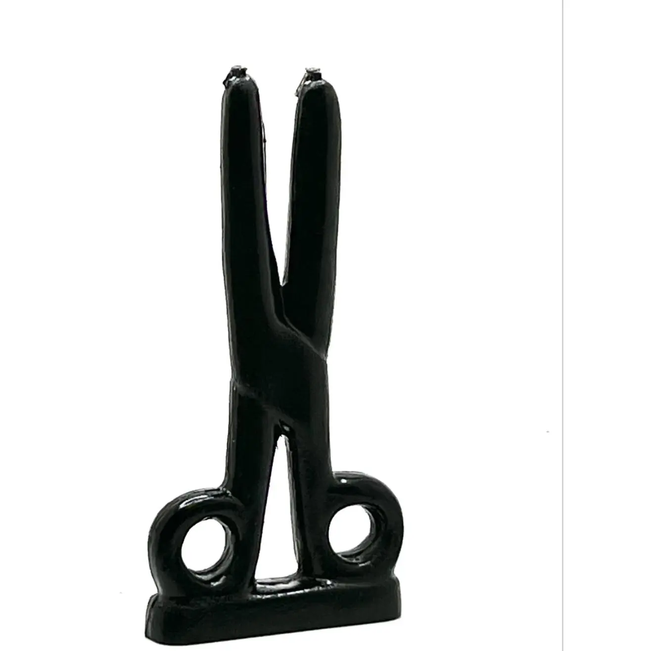 Scissors shape candle Black 5-6"