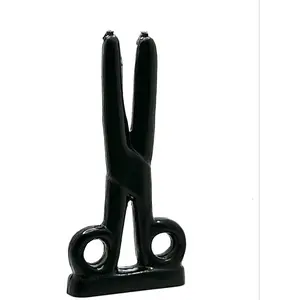 Scissors shape candle Black 5-6"